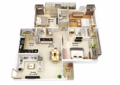 Floor Plan of NCR Monarch and Crown (1)