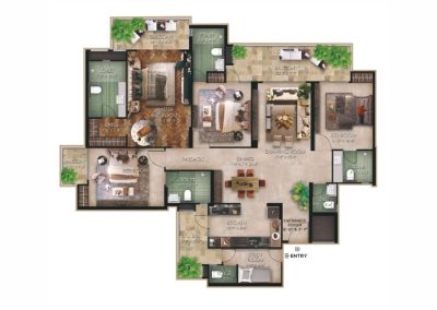 Floor Plan of RG Mirage (2)