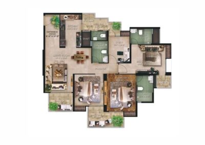 Floor Plan of RG Mirage
