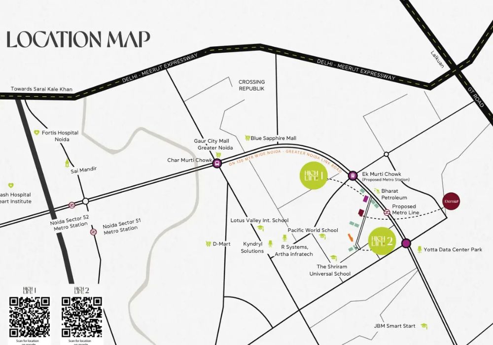 Location map of Great Value High Life